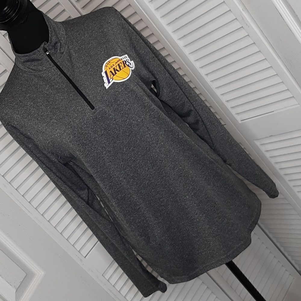 Unk Lakers Basketball Gray Long Sleeve Shirt